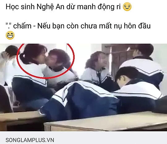 Hình ảnh được cho là của L. bị đăng lên mạng. Ảnh: Báo Nghệ An