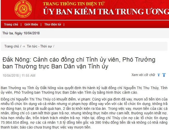 Kỷ luật hàng loạt cán bộ chủ chốt địa phương