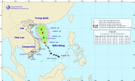 Áp thấp nhiệt đới mạnh lên thành bão