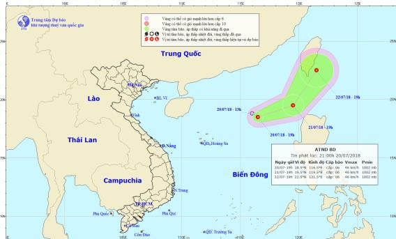 Tiếp tục xuất hiện ATNĐ trên biển Đông 