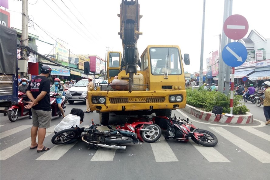 Hiện trường vụ tai nạn. Ảnh: Lao Động