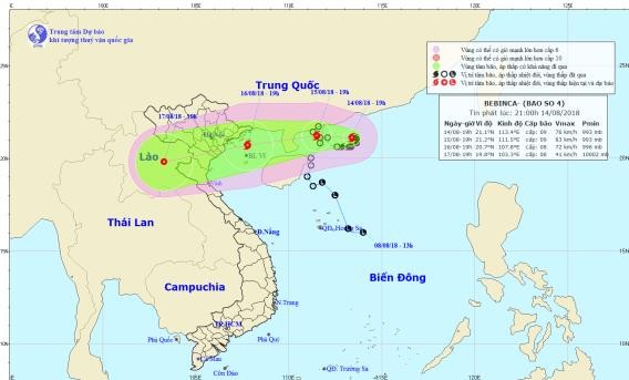 Bắc Bộ từ đêm có mưa to đến rất to do ảnh hưởng của bão số 4