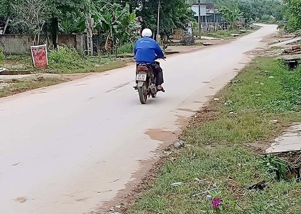 Đoạn đường xảy ra vụ tai nạn. Ảnh: Báo Nghệ An