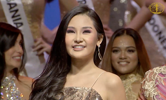 Lê Âu Ngân Anh tại cuộc thi Miss Intercontinental 2018. Ảnh: Thanh Niên