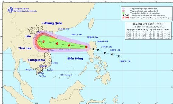 Bão Podul nhiều khả năng đổ bộ vào Bắc Trung Bộ