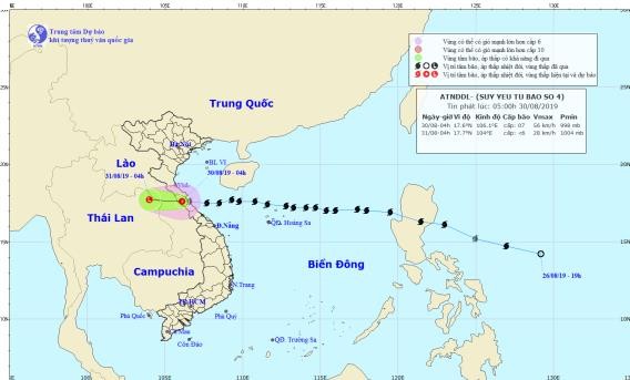 Bão Podul suy yếu thành ATNĐ