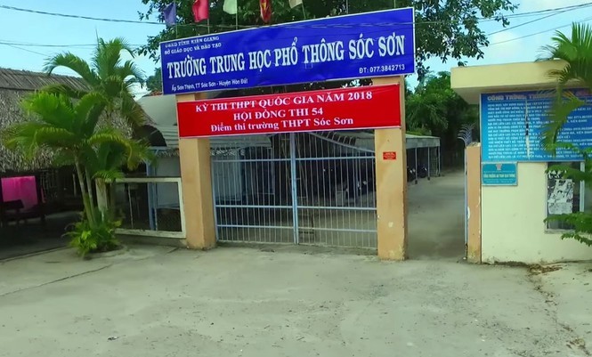 Trường THPT Sóc Sơn - nơi xảy ra sự việc.