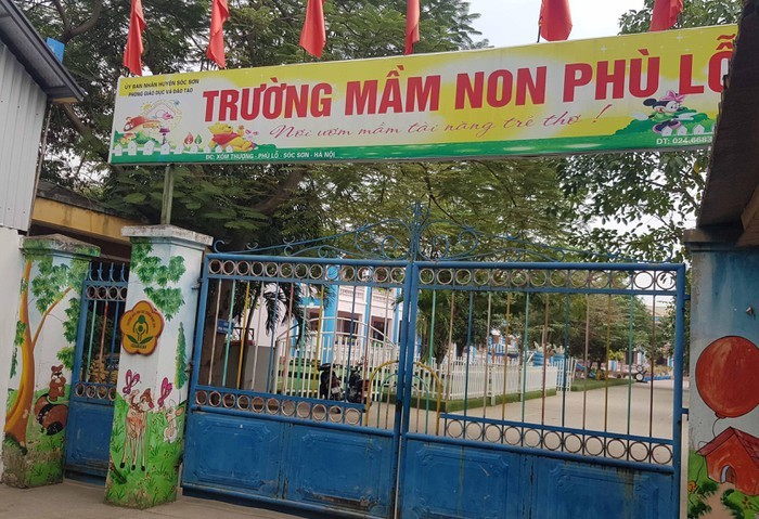 Trường mầm non Phù Lỗ - nơi xảy ra sự việc. Ảnh: Hà Nội Mới