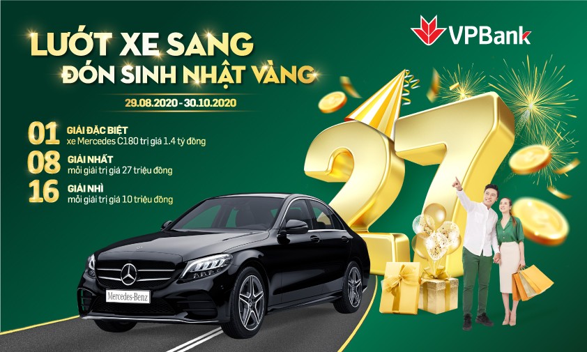 Cơ hội trúng ô tô Mercedes thế hệ mới với VPBank