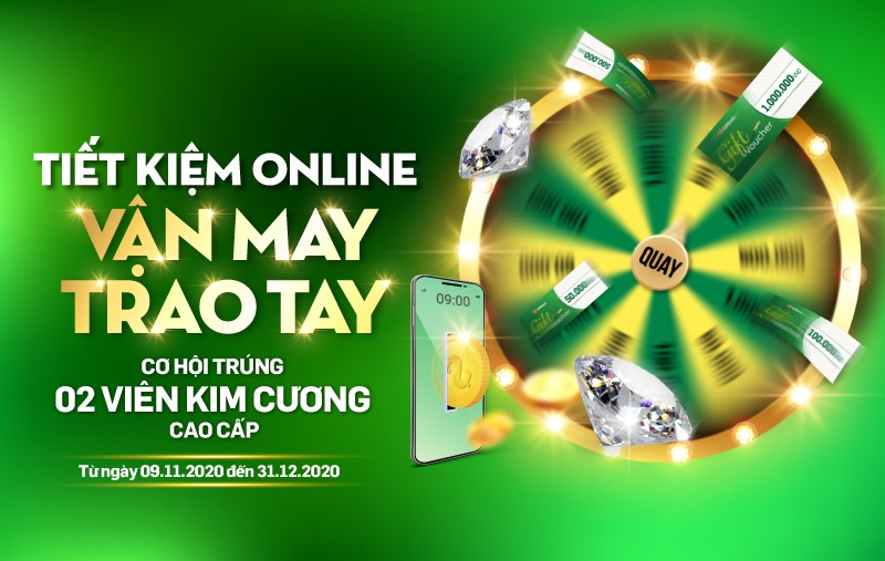 Cơ hội trúng kim cương cho khách hàng gửi tiết kiệm trực tuyến tại VPBank