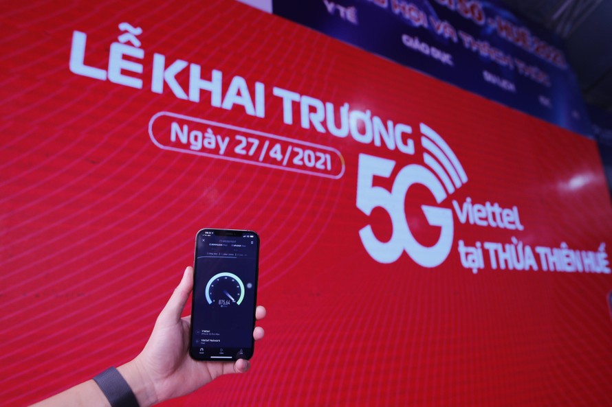 Tốc độ mạng 5G Viettel đo được tại Huế luôn ở mức ổn định từ 900 Mbps đến trên 1Gbps.