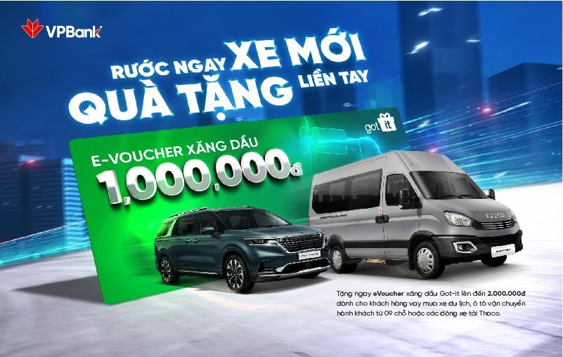 Rước ngay xe mới, tặng quà liền tay khi vay mua ô tô tại VPBank 