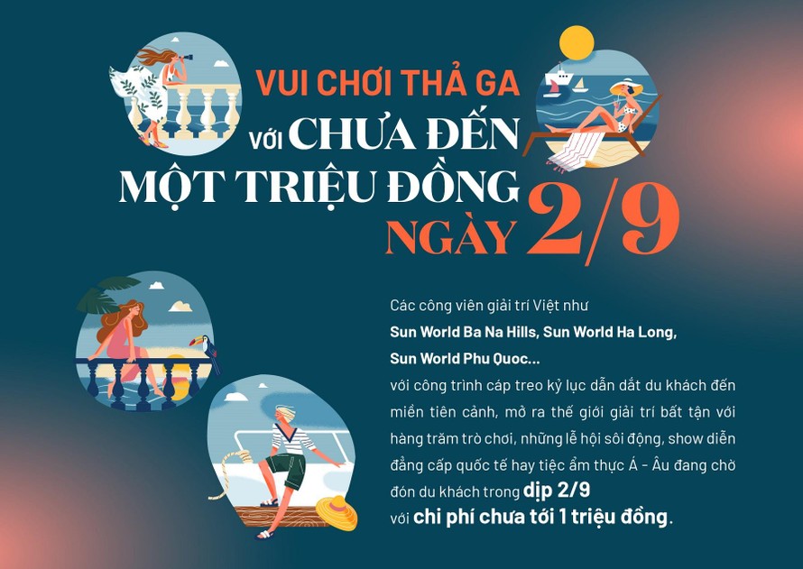 Vui chơi ở đâu ngày 2/9 với giá chưa đến một triệu đồng?