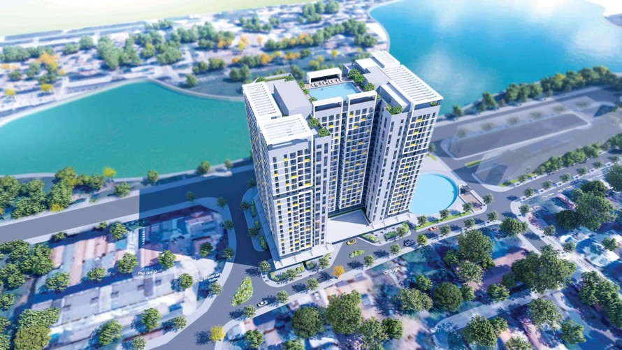 Phối cảnh dự án nhà ở xã hội Rice City Long Biên.