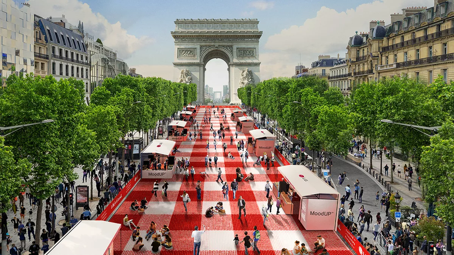 Buổi picnic khổng lồ trên đại lộ Champs-Elysees