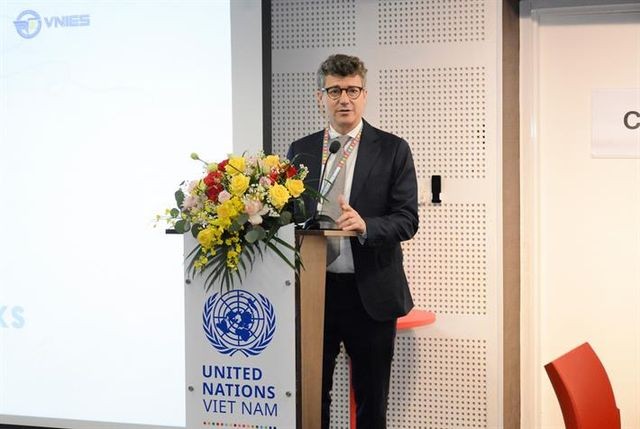 Ông Jonathan Baker, Đại diện UNESCO tại Việt Nam phát biểu tại buổi lễ.