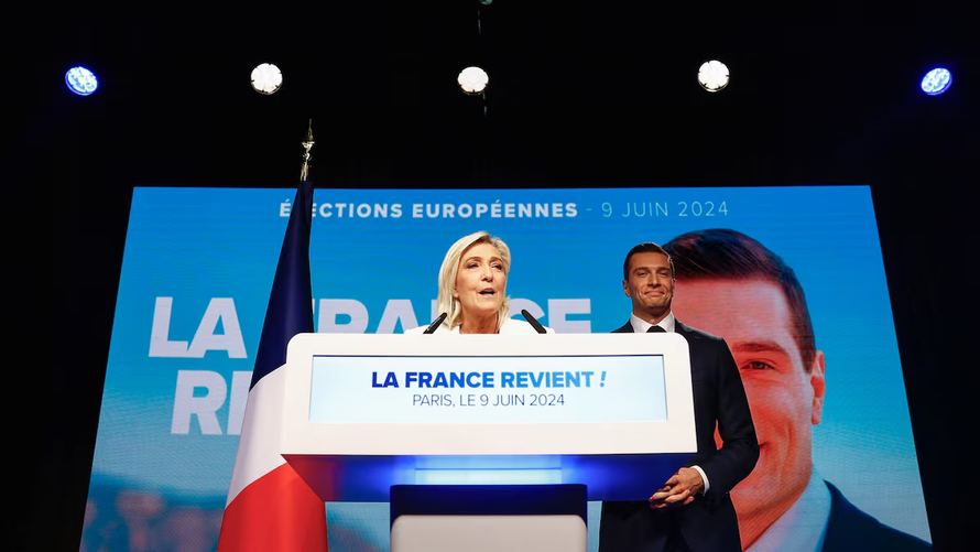 Đảng cực hữu National Rally đang nổi lên như một thế lực thống trị chính trường Pháp. Ảnh: Reuters