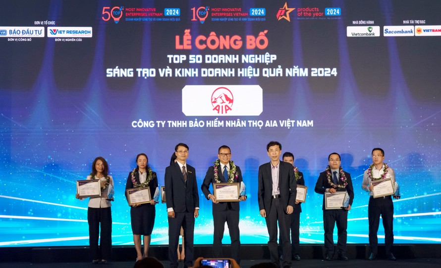 AIA Việt Nam cũng nằm trong Top 50 Doanh nghiệp Sáng tạo và Kinh doanh hiệu quả năm 2024 .