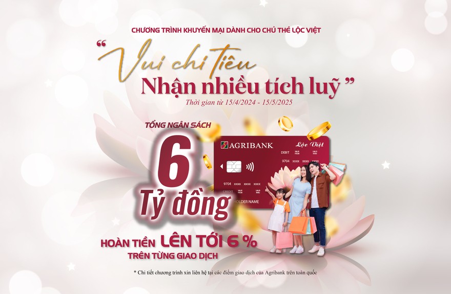 Mua sắm thả ga, hoàn tiền cực đã với thẻ Lộc Việt