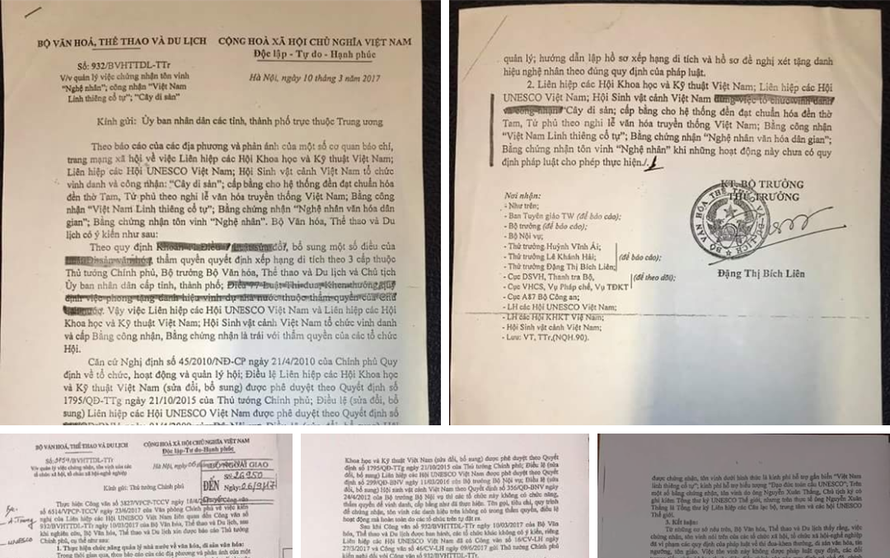 Các văn bản của Bộ VH-TT&DL có nhiều điểm thể hiện sự quan liêu, bóp méo sự thật, cửa quyền, thiếu tinh thần xây dựng, gây tổn hại uy tín, danh dự và các lợi ích hợp pháp của Liên hiệp các Hội UNESCO Việt Nam.