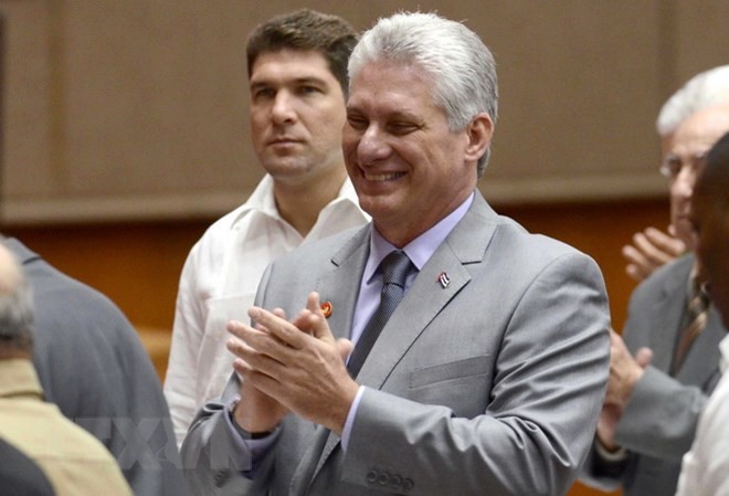 Tân Chủ tịch Cuba Miguel Diaz-Cane. (Ảnh: THX/TTXVN)