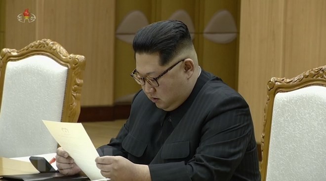 Nhà lãnh đạo Triều Tiên Kim Jong-un. (Ảnh: Yonhap/TTXVN)