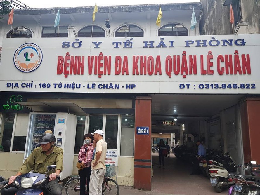 Bệnh viện đa khoa quận Lê Chân nơi cháu Hà tử vong trong lúc chữa trị mất nước nặng