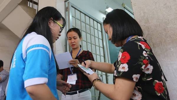 Thí sinh làm bài thi đánh giá năng lực vào ĐH Quốc gia TP.HCM năm 2018