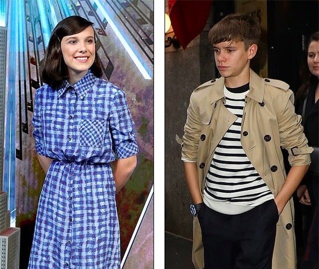 Romeo Beckham đang hò hẹn với nữ diễn viên Millie Bobby Brown