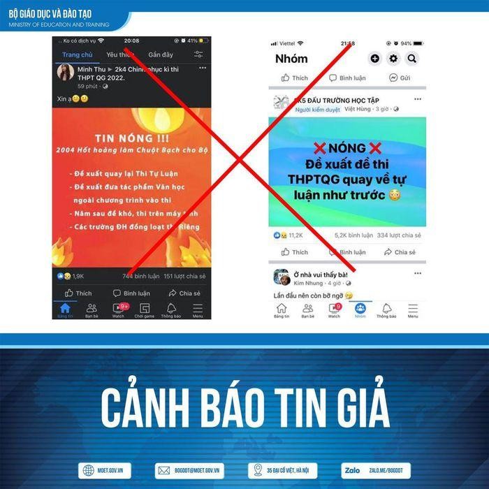Bộ GD&ĐT cảnh báo tin giả về phương án tổ chức kỳ thi tốt nghiệp THPT năm 2022