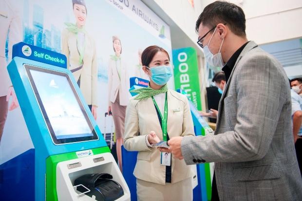 Từ tháng 11/2021, Bamboo Airways nâng cấp nhiều tính năng vượt trội tại kiosk check-in 