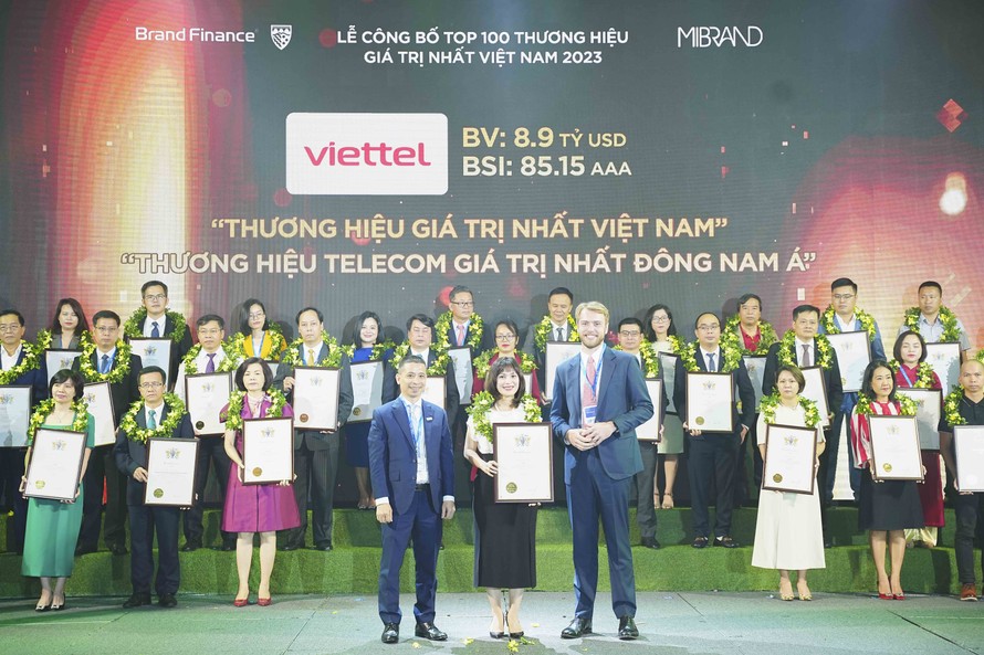 Viettel tiếp tục là thương hiệu giá trị nhất Việt Nam