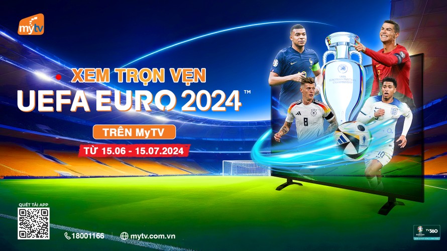 Xem trọn vẹn vòng chung kết Euro 2024 trên truyền hình MyTV