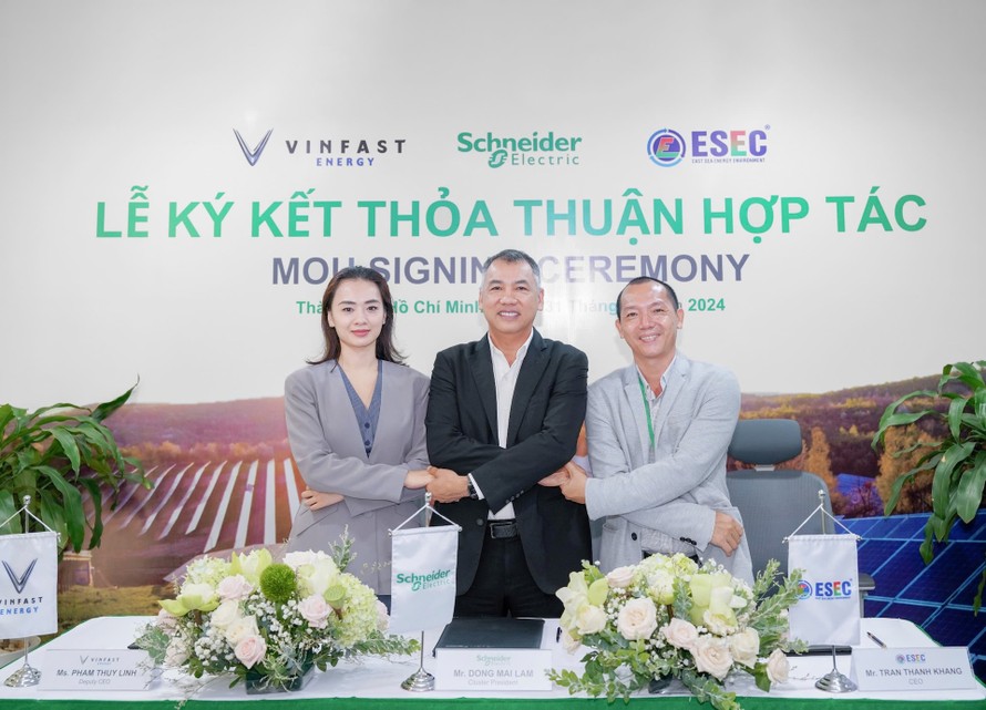 VinFast Energy, Schneider Electric và ESEC hợp tác thúc đẩy giải pháp pin lưu trữ và quản lý năng lượng