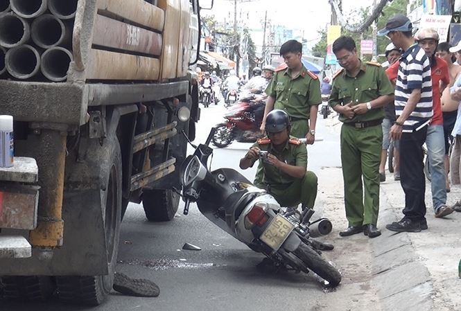 Hiện trường vụ tai nạn.