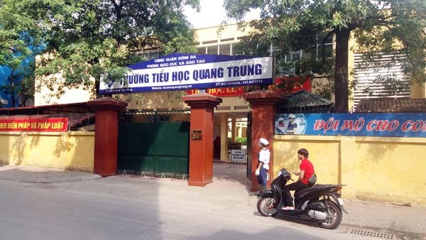 Trường Tiểu học Quang Trung nơi xảy ra sự việc. (Ảnh: HH)