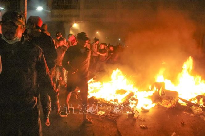 Người biểu tình phản đối kết quả bầu cử Tổng thống tại Jakarta, Indonesia, ngày 22/5/2019. Ảnh: AFP/ TTXVN