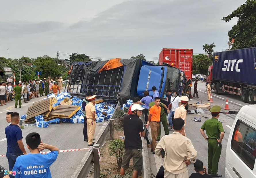 Hiện trường vụ tai nạn.