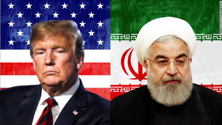 Tổng thống Mỹ Donald Trump (trái) và Tổng thống Iran Rouhani. Ảnh: Getty