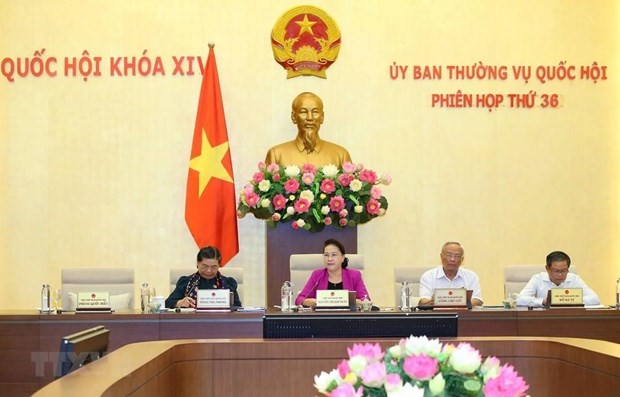 Phiên họp thứ 36 của Ủy ban Thường vụ Quốc hội. (Nguồn: TTXVN)