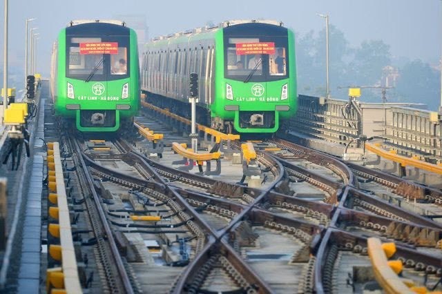 Tuyến đường sắt Cát Linh - Hà Đông nhiều lần lỡ hẹn vận hành thương mại với người dân Thủ đô. - Ảnh: Dân Trí