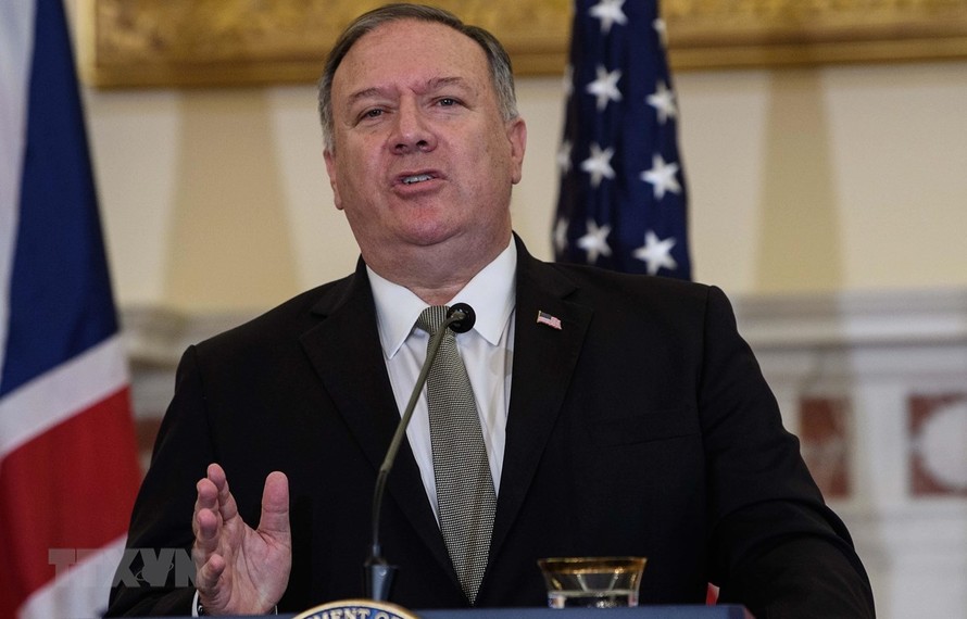 Ngoại trưởng Mỹ Mike Pompeo phát biểu tại cuộc họp báo ở Washington, DC ngày 16/9/2020. (Ảnh: AFP/TTXVN)