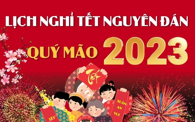 Lịch nghỉ Tết Nguyên đán Quý Mão 2023