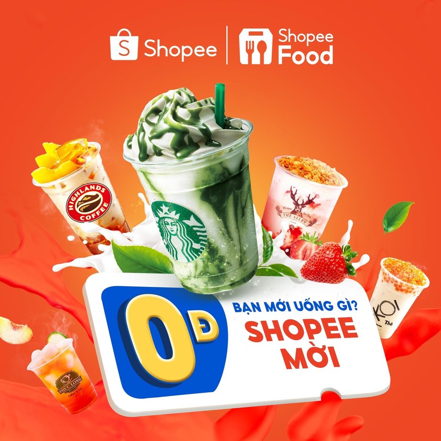  Shopee mời người dùng mới trà sữa từ các thương hiệu lớn