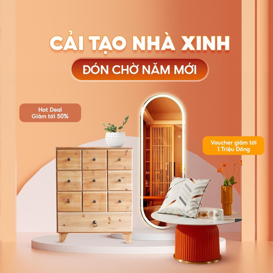 Tưng bừng tân trang nhà cửa đón năm mới với giá siêu hời cùng Shopee