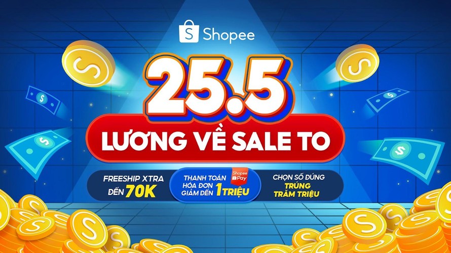  “25.5 Lương Về Sale To” mang đến cơn mưa ưu đãi cho tín đồ Shopee