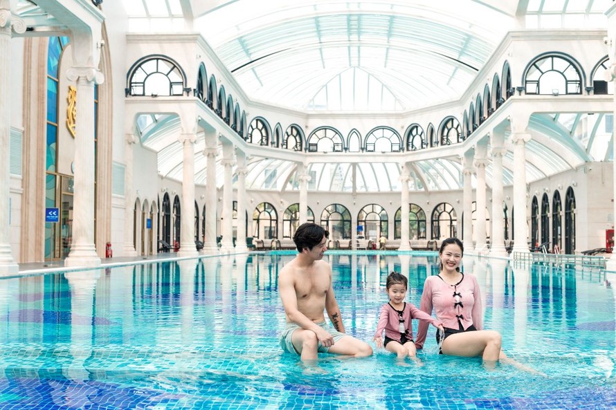 Pearl Swimming Pool mang tới trải nghiệm nghỉ dưỡng đẳng cấp như các resort 5 sao.