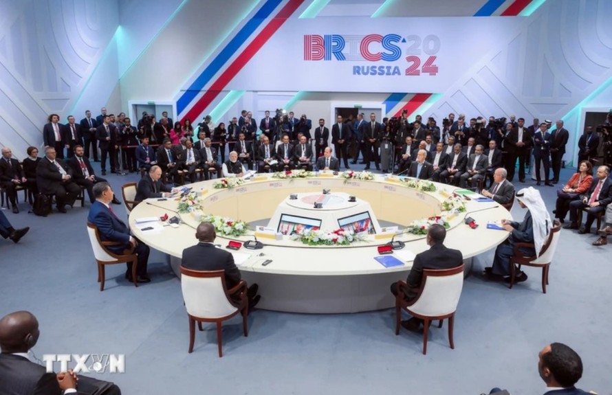 Toàn cảnh Hội nghị Cấp cao Nhóm BRICS ở Kazan, Nga, ngày 23/10/2024. Ảnh: ANI/TTXVN