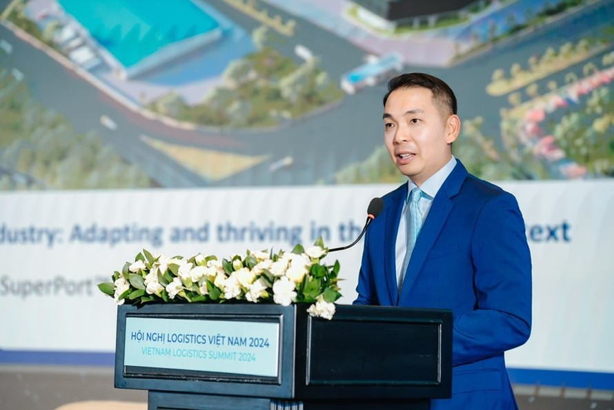 Tiến sĩ Yap Kwong Weng, CEO Việt Nam SuperPort phát biểu tại Hội nghị Logistics Việt Nam 2024