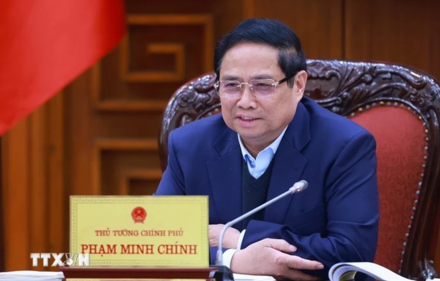 Thủ tướng Phạm Minh Chính chủ trì Phiên họp lần thứ tư của Ban Chỉ đạo tinh gọn bộ máy của Chính phủ. Ảnh: Dương Giang/TTXVN